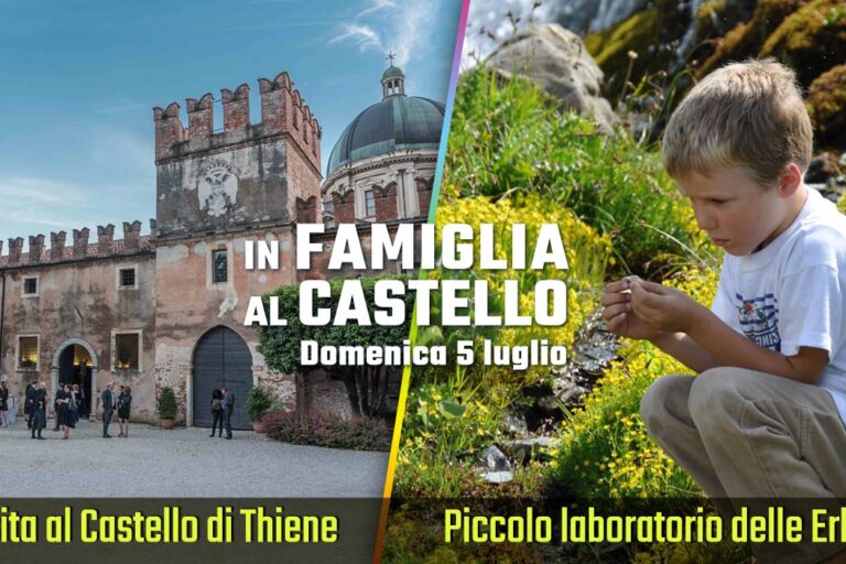Visita al castello di Thiene per i genitori e per i bambini laboratorio delle erbe